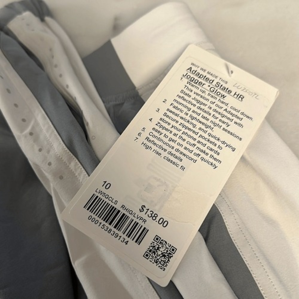 Lululemon Adapted State High-Rise Jogger Colourblock size‎ 10 NWT gray - Picture 5 of 8